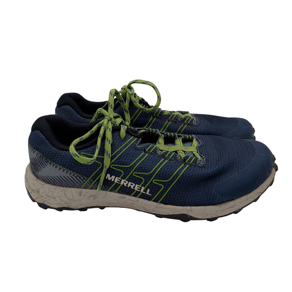 Merrell Nova 2 Junior Trail Running Shoes Navy Blue Lime Green MK265732 US 3.5W